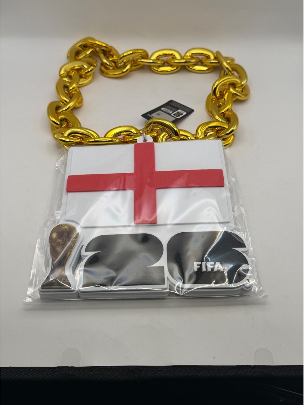 2026 England Fan Chain Necklace - Gold Chain